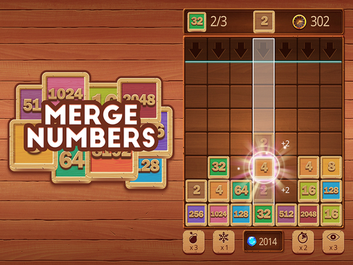 Merge Numbers : Wooden edition image